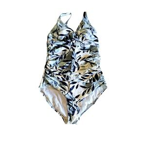 NipTuck Blue Oasis Joanne Floral One Piece Swimsuit Size 10‎
